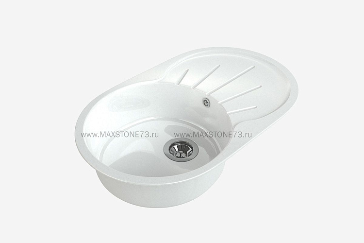 MAXSTONE Мойка глянцевая MS-5 (белый снег) 735*450*215